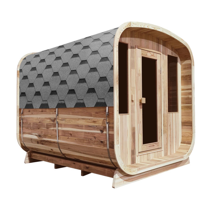 Outdoor Rustic Cedar Square Sauna – 6 Person – 6 kW UL Certified Electric Heater