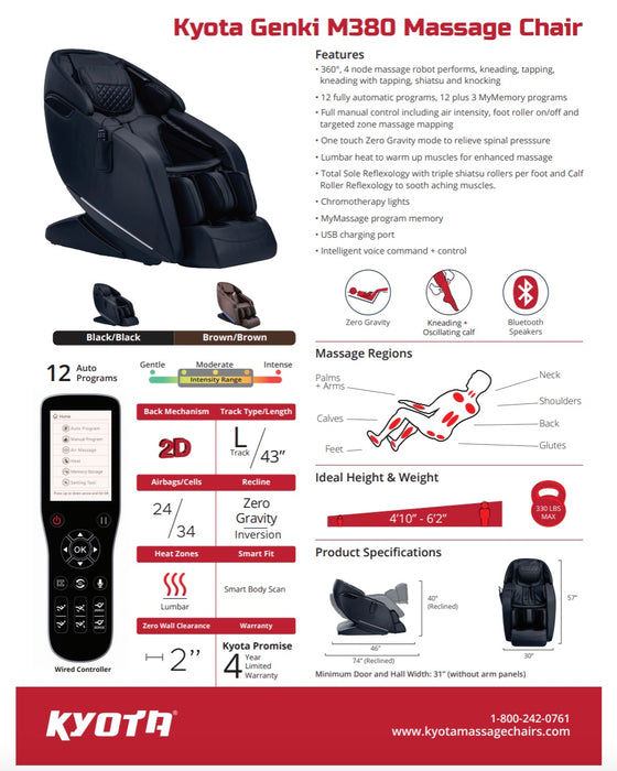 Kyota Genki M380 Massage Chair