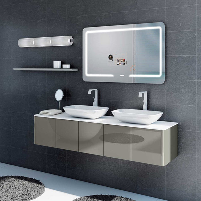 Bluetooth Smart LED Bathroom Mirror Built-in TV screen Android Wi-Fi